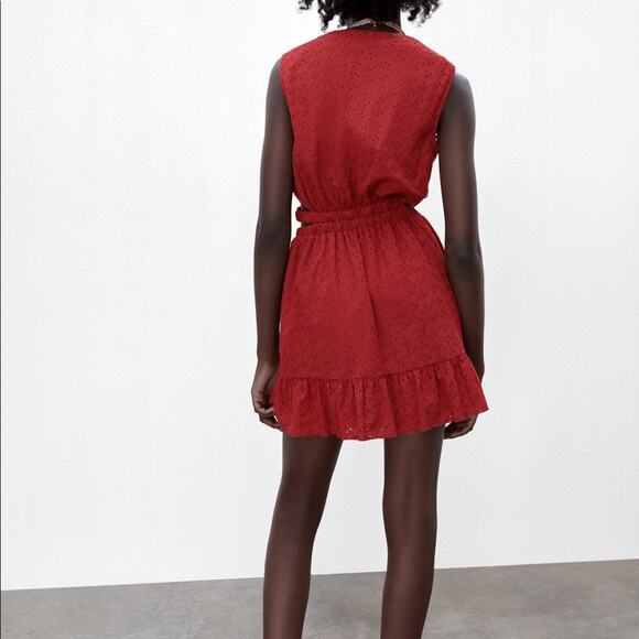 ZARA BLOGGER FAVORITE OPENWORK EMBROIDERED DRESS\ - Picture 10 of 13